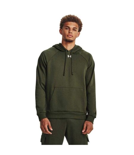Sweat À Capuche Homme Bleu Marine Blanc Under Armour