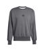 Mens Essentials 3 Stripes Fleece Sweatshirt Dark Grey Adidas-2