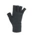 FLOSO Ladies/Womens Winter Fingerless Gloves (Charcoal)