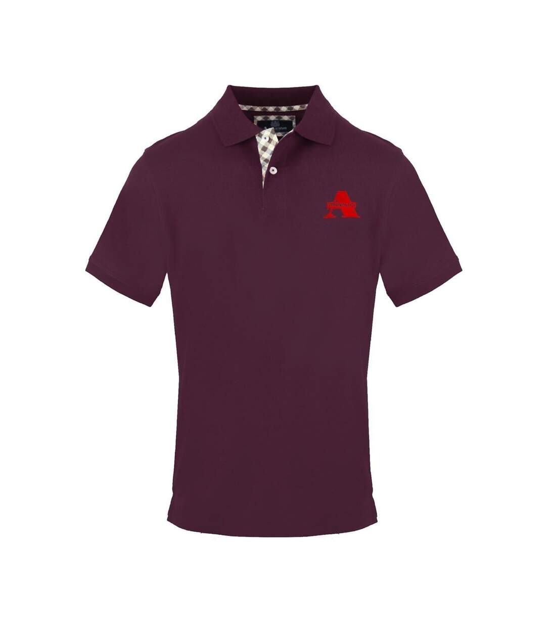 Mens Collared Short-sleeved Polo Shirt Red Aquascutum-1