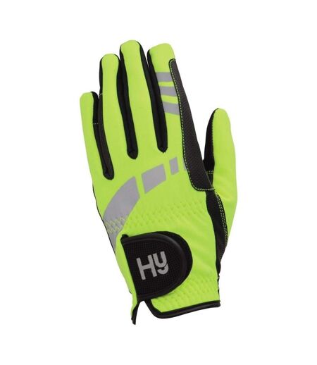 Gants D´équitation Extreme Reflective Adulte Vert Clair Noir Hy5