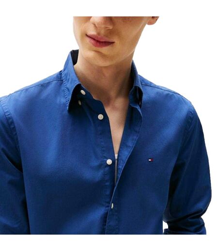 Mens Core Flex Poplin Long-sleeved Shirt Aegean Sea Tommy Hilfiger