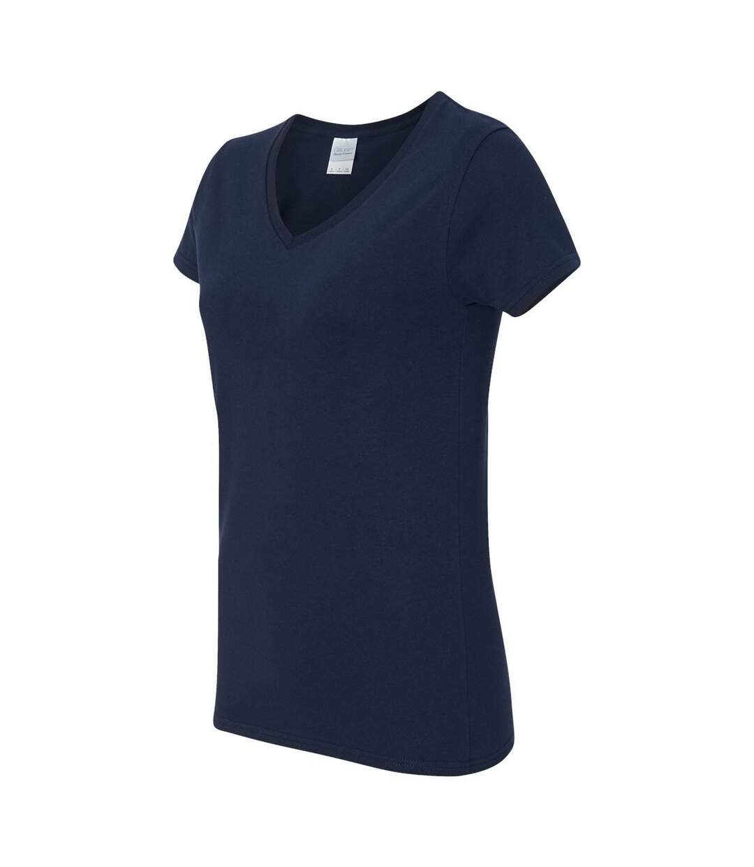 T-shirt Femme Bleu Marine Gildan-3
