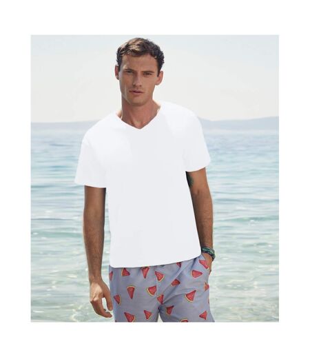 T-shirt col v original homme blanc Fruit of the Loom