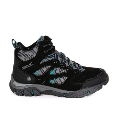 Chaussures Montantes De Randonnée Holcombe Femme Noir Bleu Sarcelle Regatta