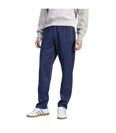Mens 3 Stripes Straight Jogging Bottoms Indigo Blue Adidas