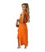 Robe 1 Épaule Femme Orange Sang AX Paris-3