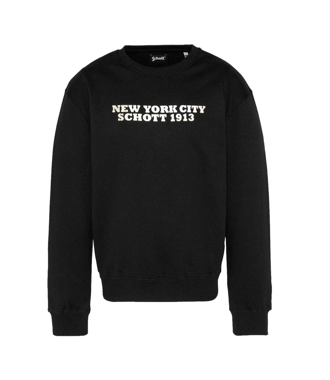 Sweat noir homme schott sw1913-1