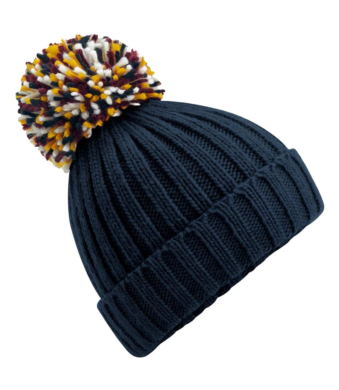 Bonnet hygge adulte bleu marine Beechfield-1