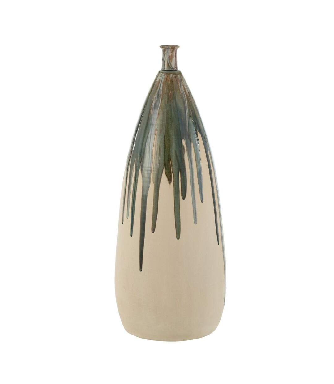 Vase Déco en Céramique Peinture 73cm Vert-1