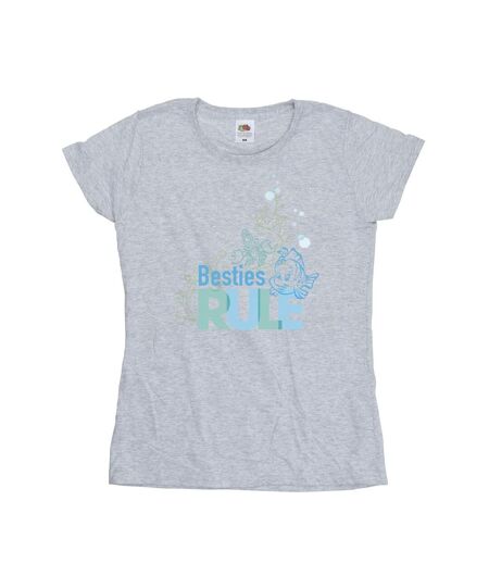Disney T-shirt en coton Womens/Ladies The Little Mermaid Besties (Gris sportif) - UTBI26400