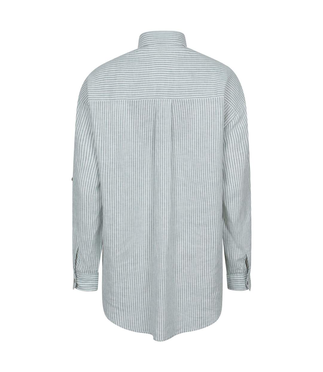 Womens/ladies Santiago Stripe Oversized Shirt Light Khaki Mountain Warehouse-2