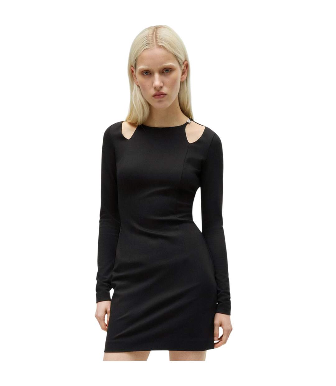 Robe Courte Manches Longues Kalypso Femme Noir Hugo Boss-4