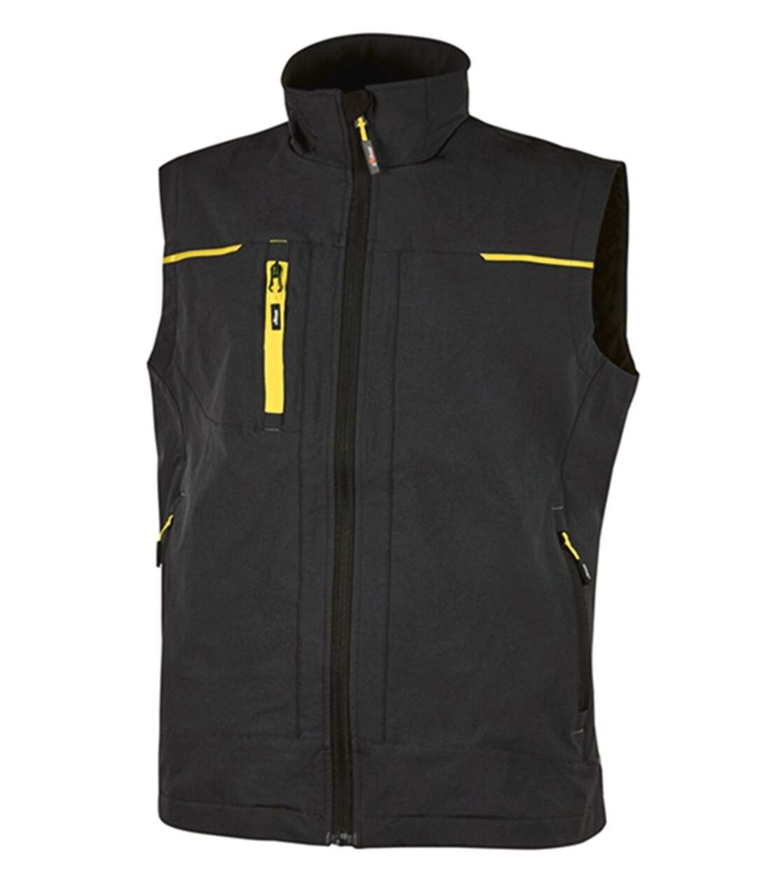 Gilet sans manches - Femme - UPPE181L - noir carbon et jaune-2