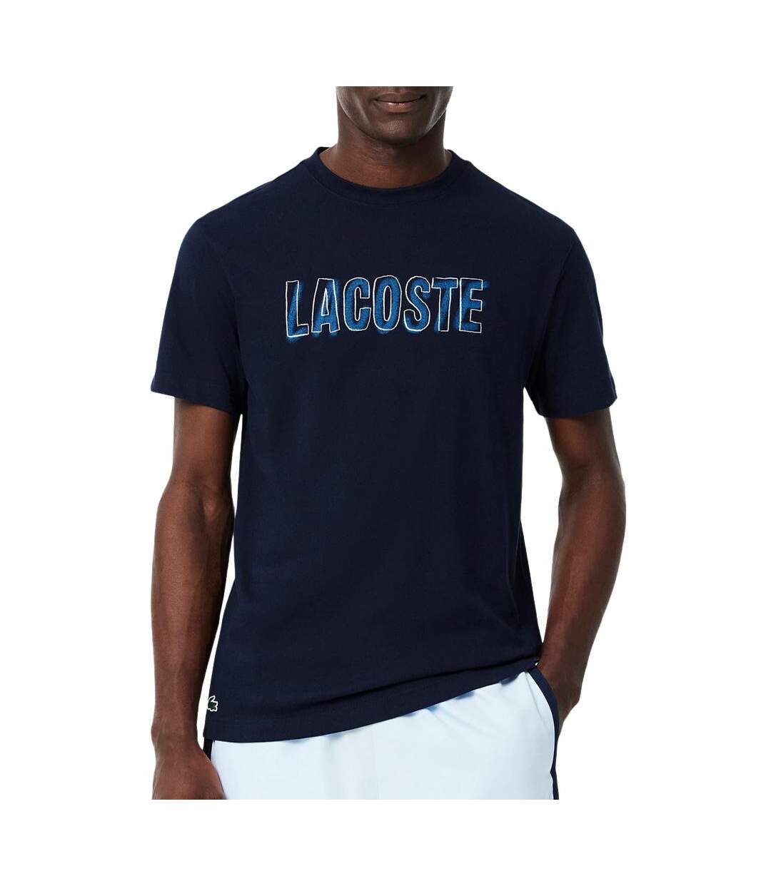 T-shirt marine homme lacoste core performance-1