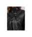 Blouson court simili cuir col montant UZAY - Dona X Lisa-3