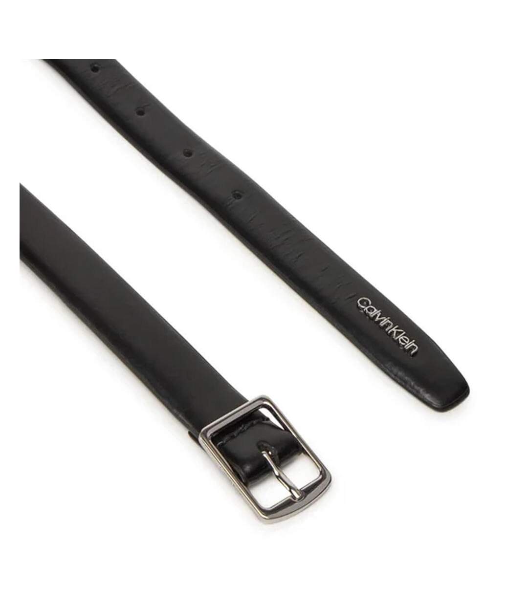Ceinture noir femme calvin klein jeans slim square buckle - t 80-2
