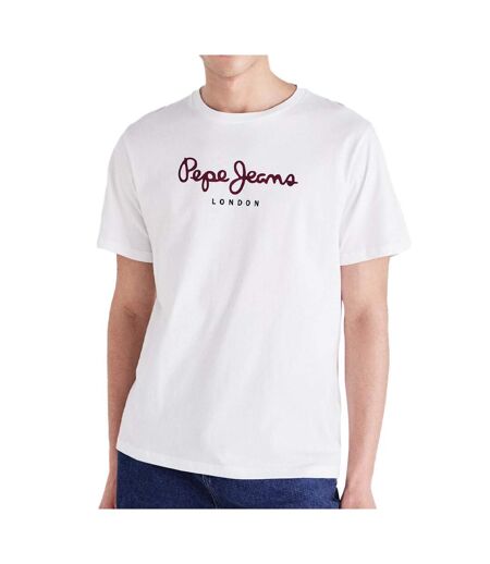 T-shirt Blanc/Bordeaux Homme Pepe jeans Eggo AQW - L