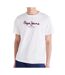 T-shirt Blanc/Bordeaux Homme Pepe jeans Eggo AQW - L-1