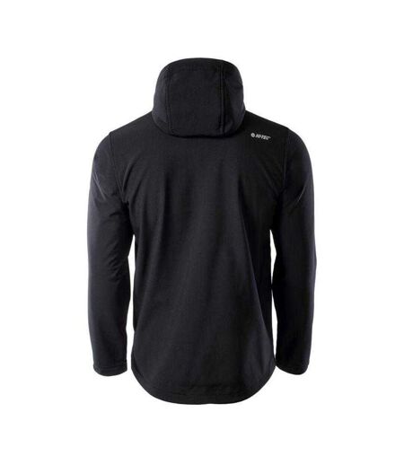 Veste Softshell Caen Homme Noir Orange Sanguine Hi-Tec