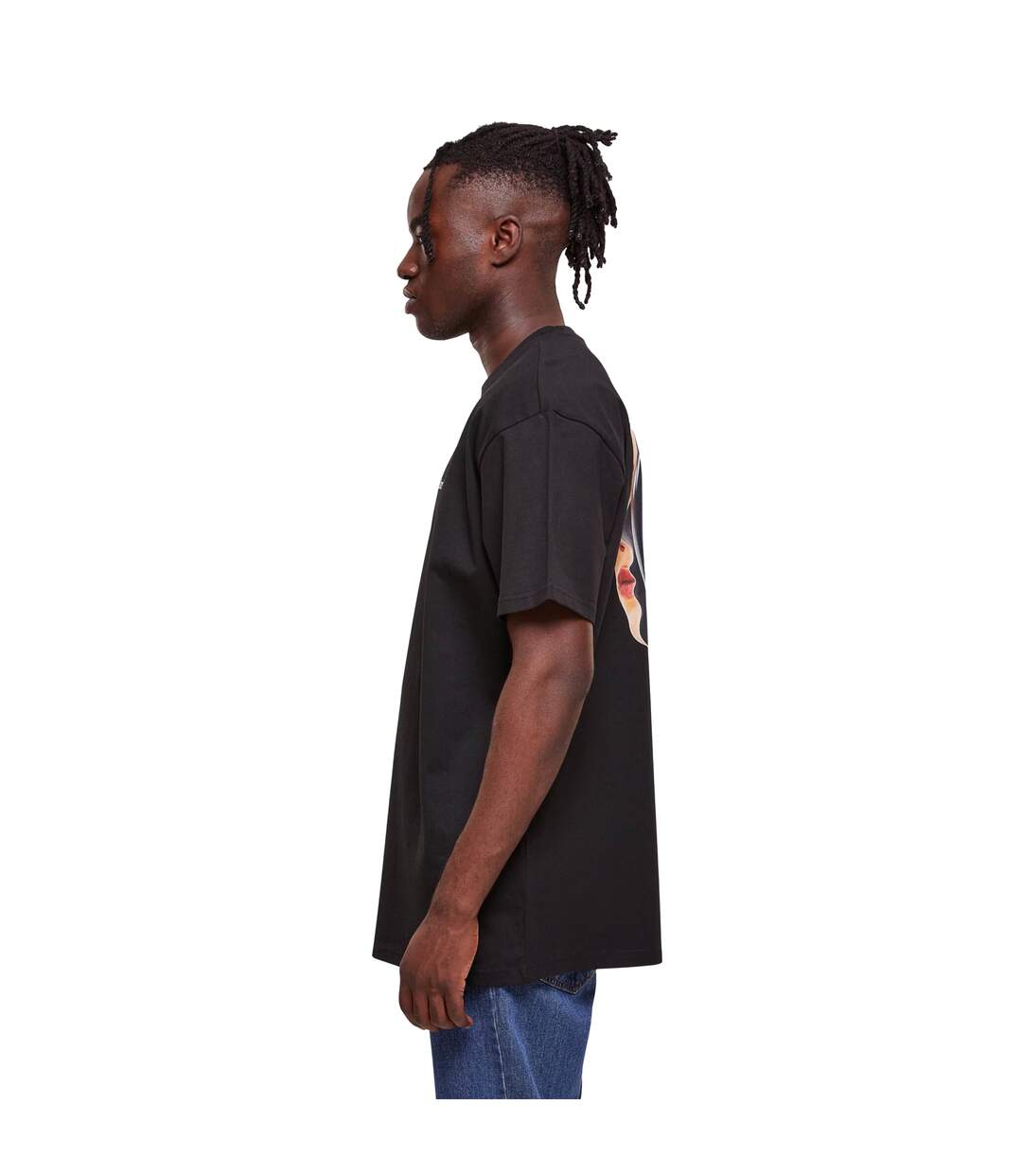 Mens Sphere Oversized T-shirt Noir Forgotten Faces-3