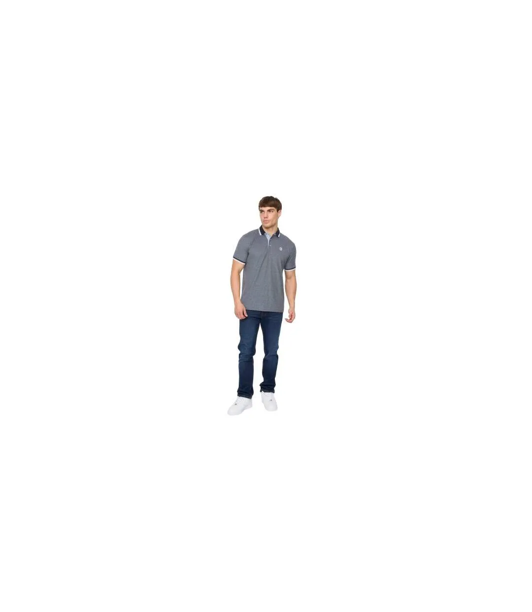 Polo Mettormoore Homme Bleu Marine Crosshatch-1