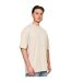 Unisex adult combed ringspun cotton extended neckline tall oversized t-shirt stone Casual Classics-3