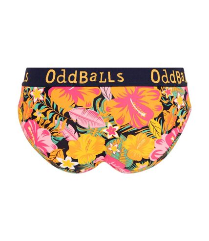 Womens/ladies hibiscus briefs multicoloured OddBalls