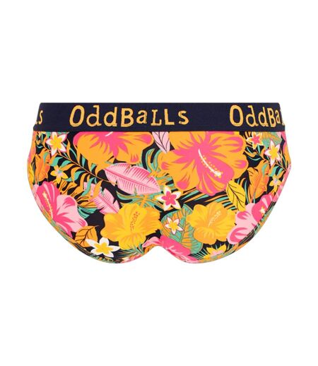 Womens/ladies hibiscus briefs multicoloured OddBalls