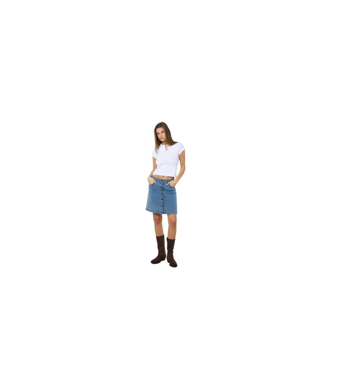 Mini Jupe Femme Bleu Clair Noisy May-1