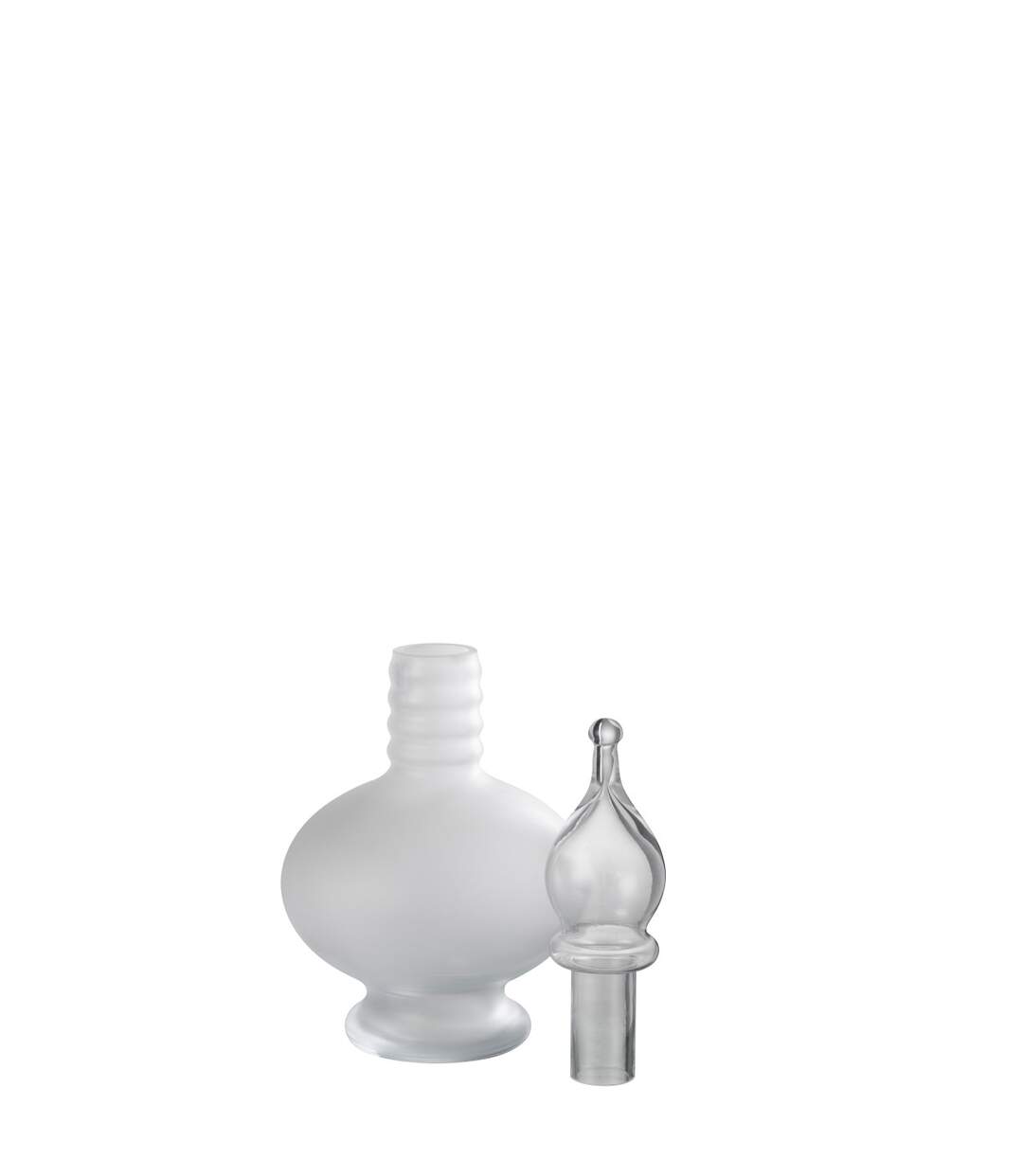 Vase Bouchon Fiole en Verre Jo 38cm Transparent-2
