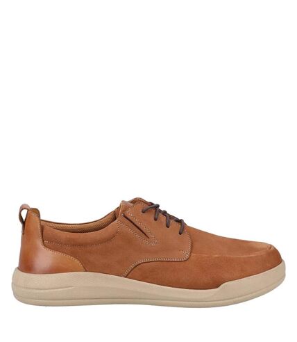 Hush Puppies Mens Eric Leather Lace Up Casual Shoes (Tan) - UTFS9784