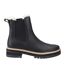 Womens/ladies Bennet Contrast Leather Ankle Boots Black Toms-1