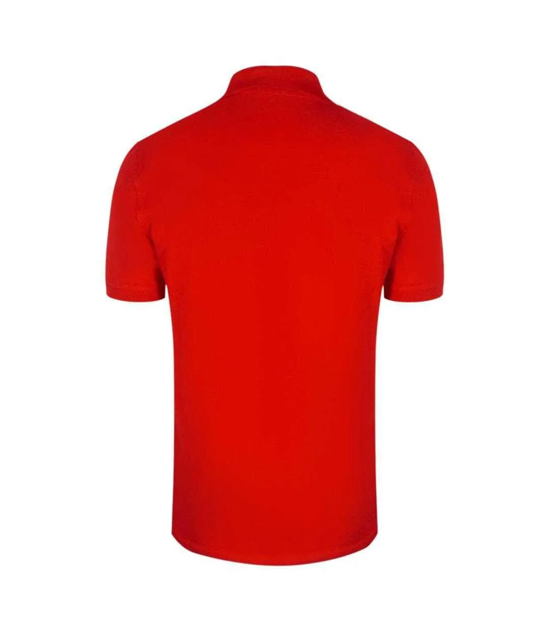 Mens Triangular Logo Polo Shirt Red Diesel-2