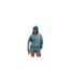 Womens/ladies Skyline Relaxed Fit Crop Sweatshirt Green Red Run-1