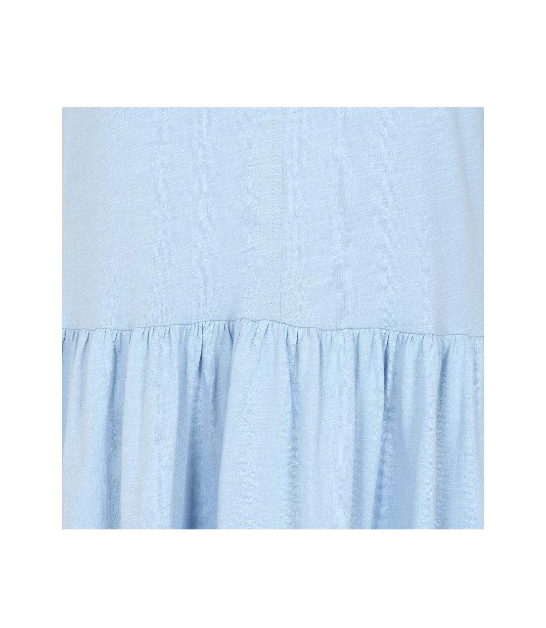 Womens/ladies Long Gathered Dress Sky Lazy Jacks-3