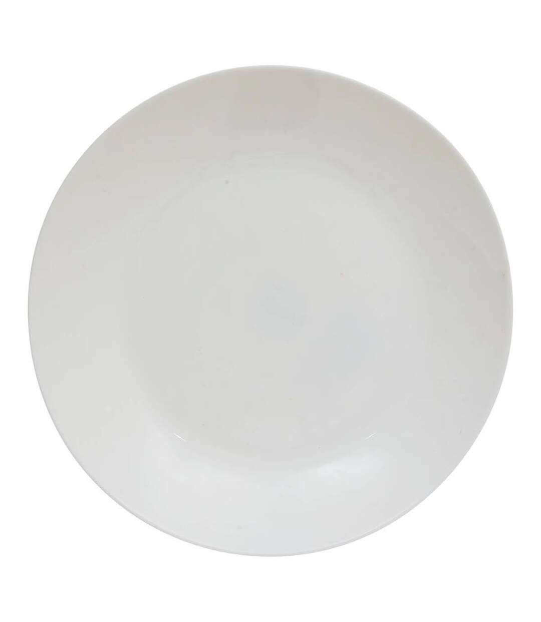 Lot de 6 Assiettes Plates en Verre Louise 25cm Blanc-1