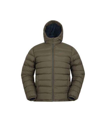 Mountain Warehouse Mens Seasons Faux Fur Lined Padded Jacket (Green)