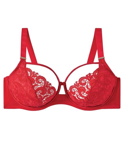 Soutien-gorge à armatures grand maintien rouge Miracle