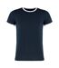 Kustom Kit Mens Fashion Fit Ringer T-Shirt (Navy/White) - UTPC3837