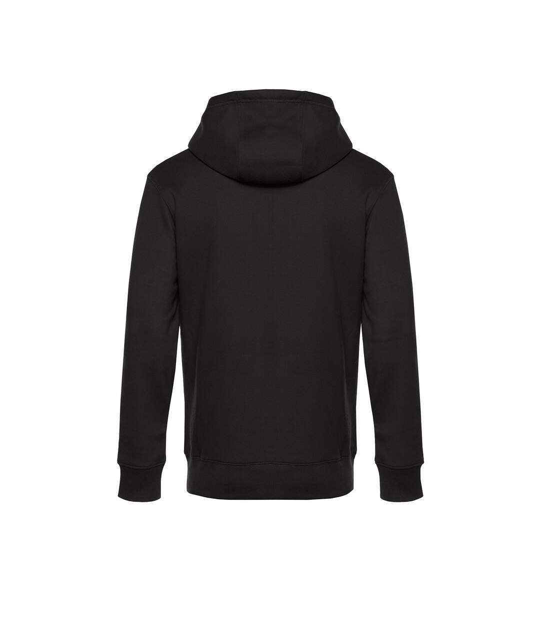 Mens king zipped hooded sweat black pure B&C