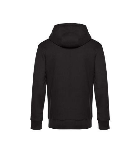 Mens king zipped hooded sweat black pure B&C