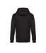 Mens king zipped hooded sweat black pure B&C