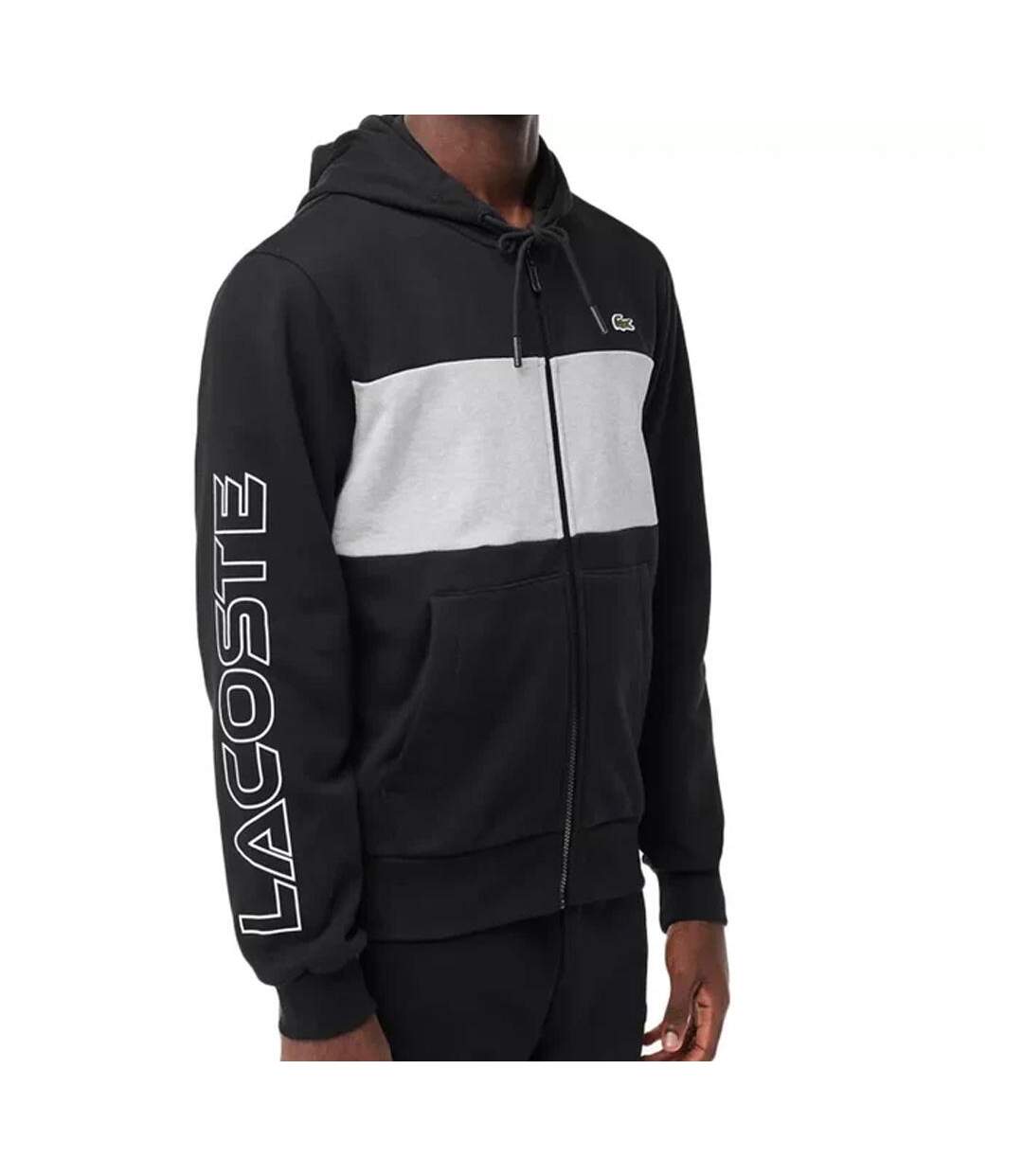 Sweat noir homme lacoste sh1416-1