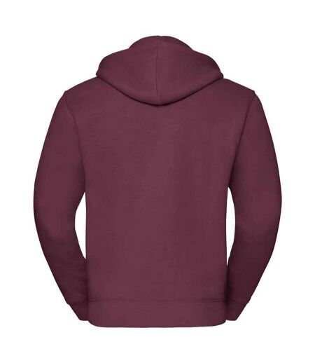 Mens authentic hooded sweatshirt burgundy Russell