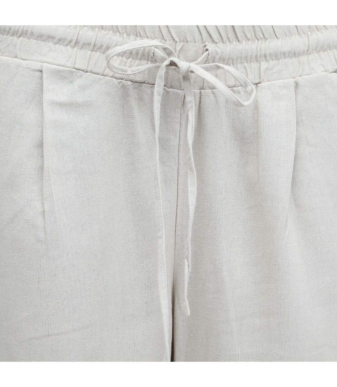 Womens/ladies Jesmilo Linen Blend Trousers White Vero Moda-3
