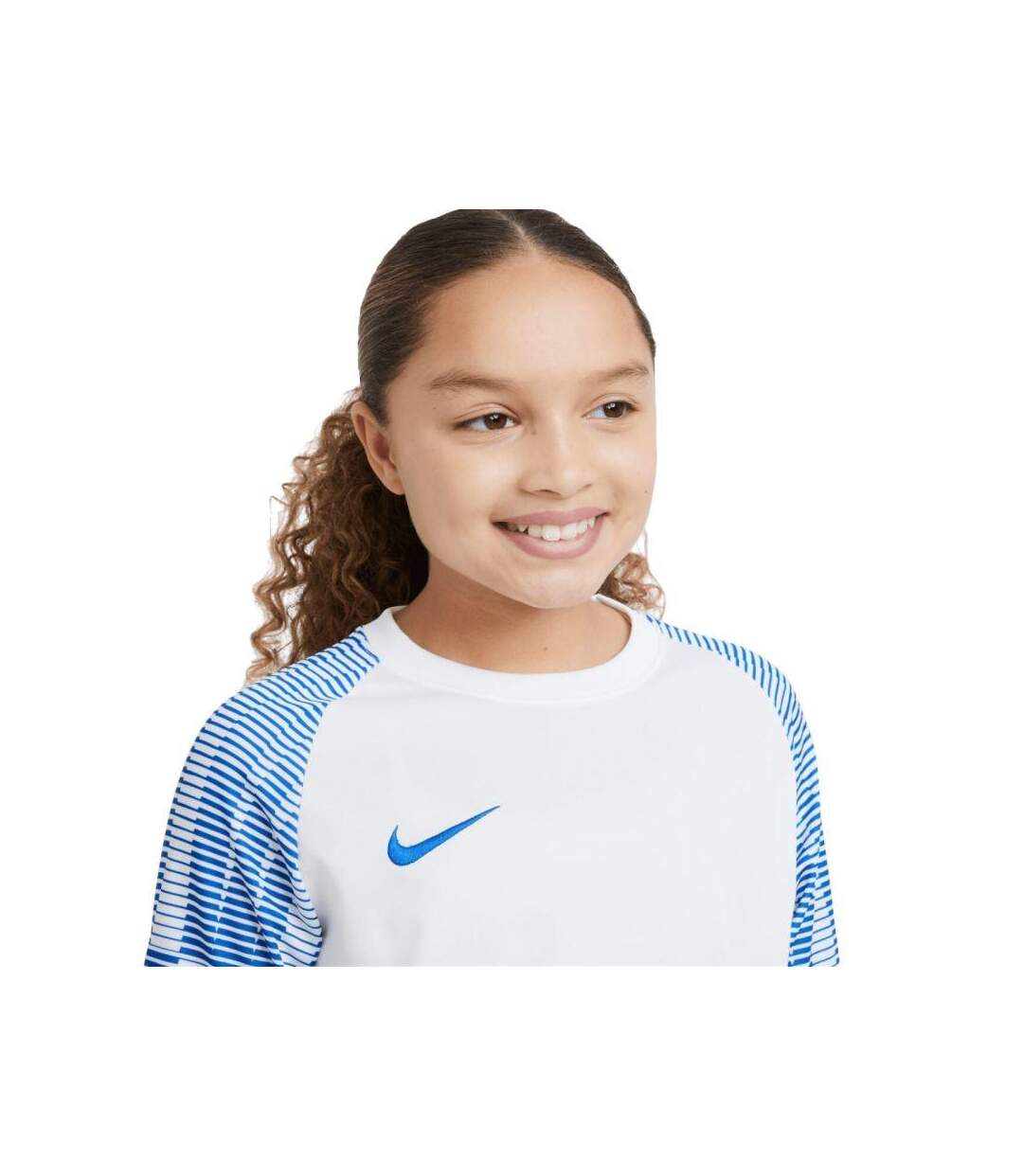 Childrens/kids Academy Dri-fit Jersey White Blue Nike-3