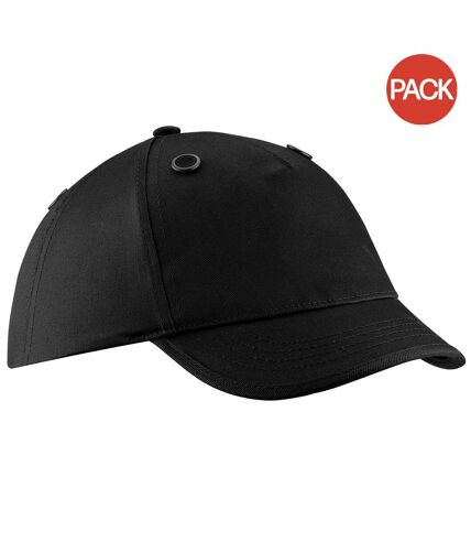 Lot de 2  Coolmaxcasquettes de baseball adulte noir Beechfield