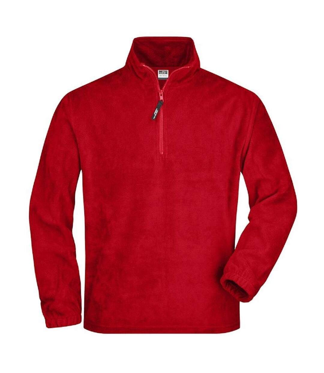 Sweat polaire col zippé homme - JN043 - rouge