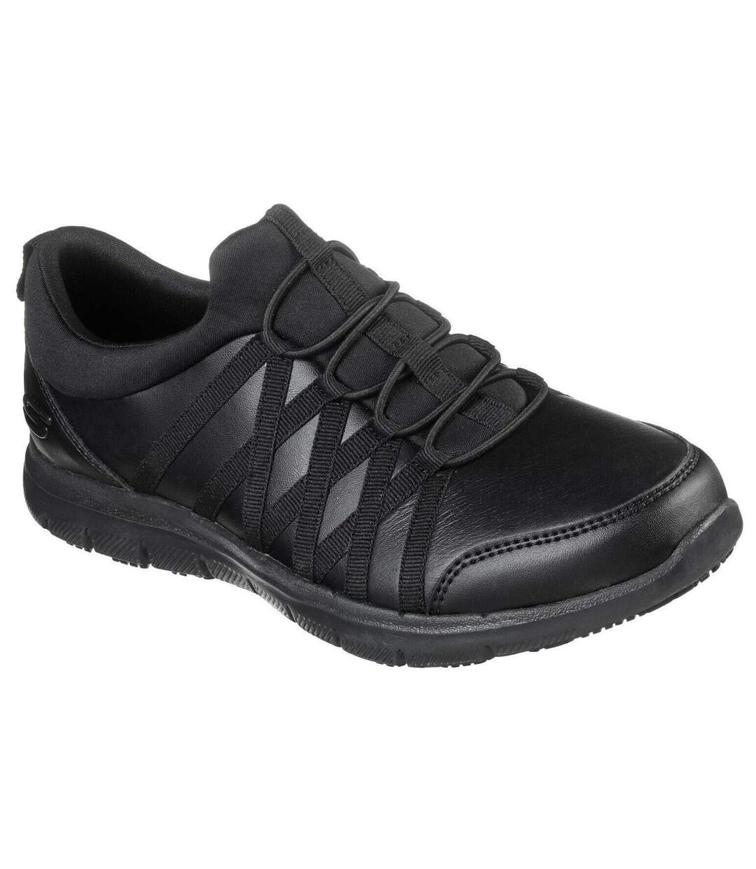 Womens/ladies ghenter dagsby leather safety shoes black Skechers-1